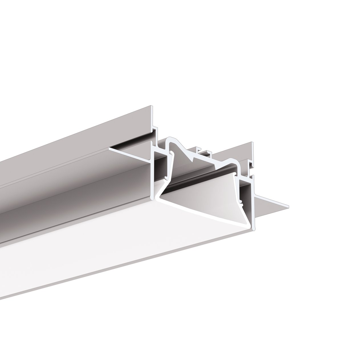 Profil FOLED-50, Nicht eloxiert, silbern, 3010 mm