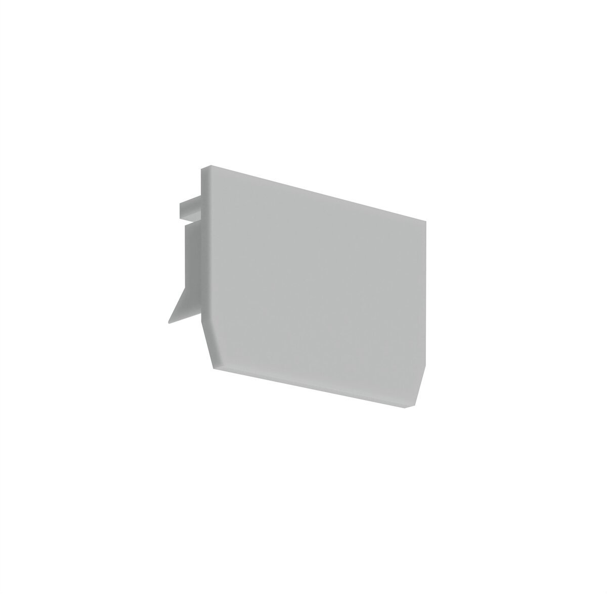 Endkappe KOZUS grau PP rechteckig für Aluminiumprofile durch Einpressen