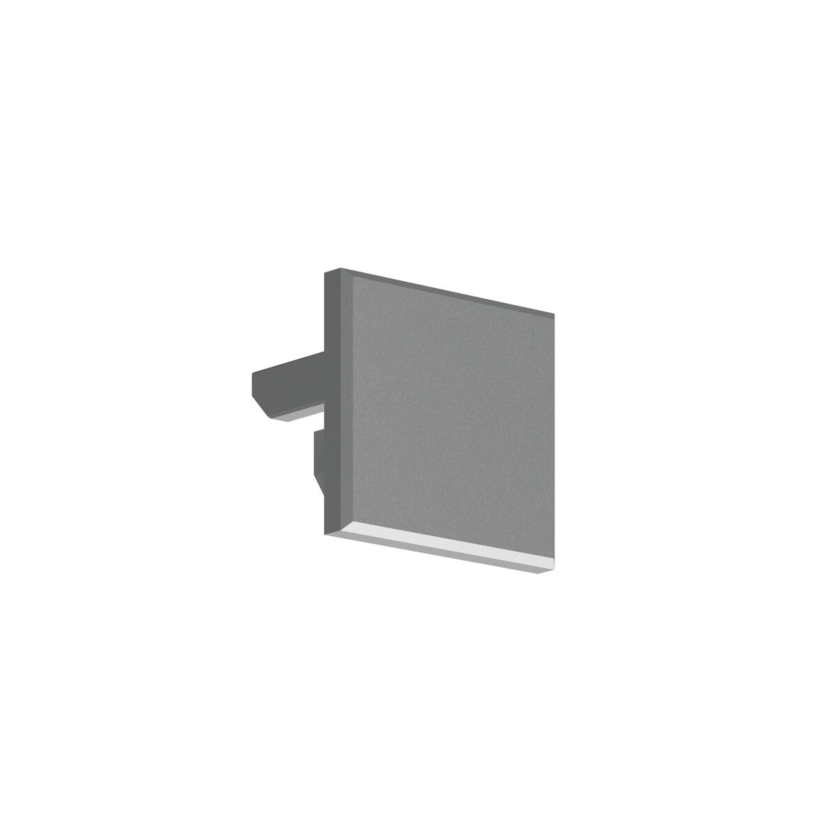 Endkappe PDS-ZM-PLUS silber ABS rechteckig 16x15mm LED-Profil Abschluss
